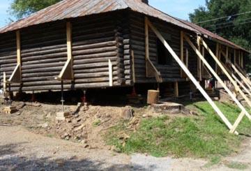 Old Ft. Rosalie Log Cabin Repair